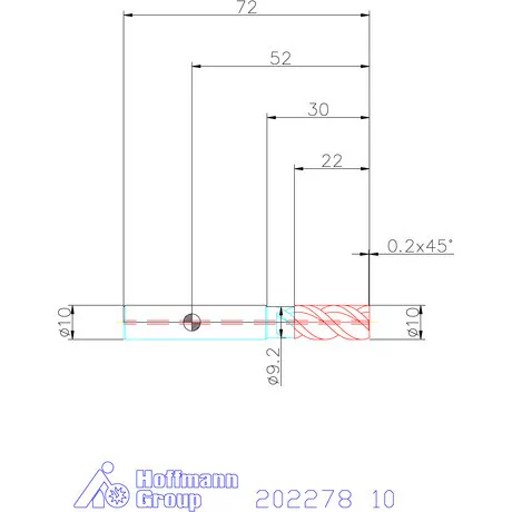 Garant VHM maró belső hűtéssel MTC 10 mm