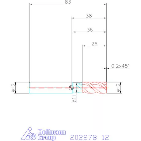 Garant VHM maró belső hűtéssel MTC 12 mm