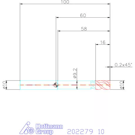 Garant VHM maró belső hűtéssel MTC 10 mm