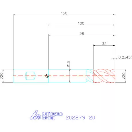 Garant VHM maró belső hűtéssel MTC 20 mm
