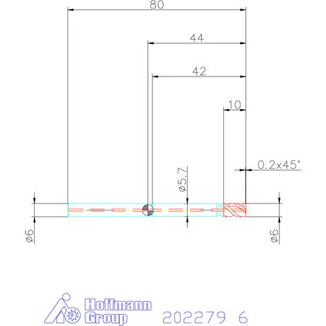 Garant VHM maró belső hűtéssel MTC 6 mm