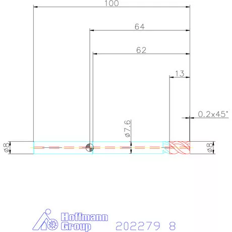 Garant VHM maró belső hűtéssel MTC 8 mm
