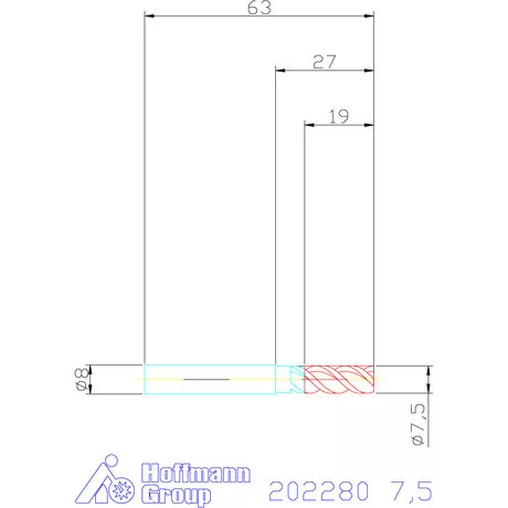 Garant VHM maró DIN 6535 HA 7,5 mm