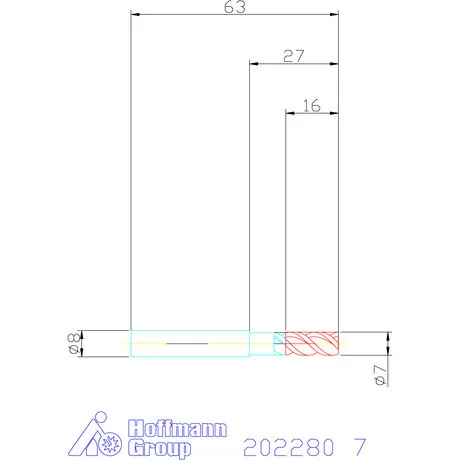 Garant VHM maró DIN 6535 HA 7 mm