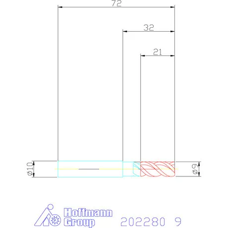 Garant VHM maró DIN 6535 HA 9 mm