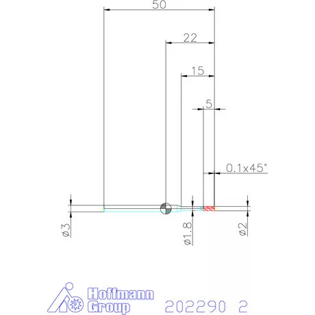 Garant VHM maró 2 mm