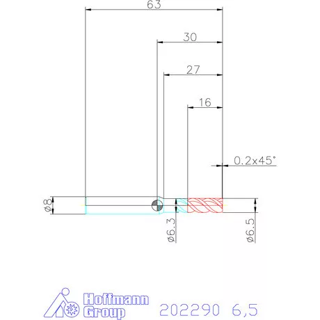 Garant VHM maró 6,5 mm