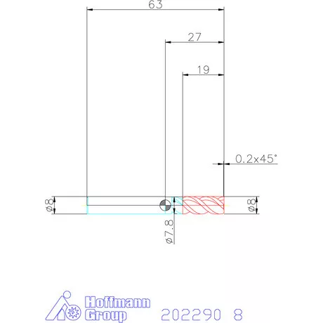 Garant VHM maró 8 mm