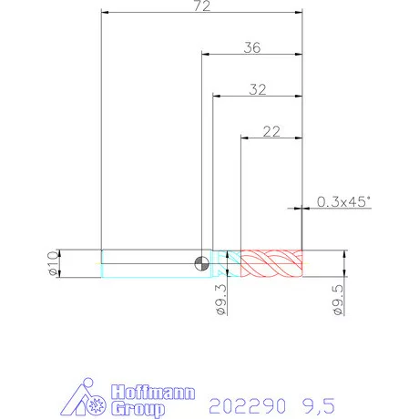 Garant VHM maró 9,5 mm