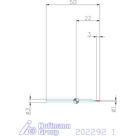 Garant VHM maró 1 mm