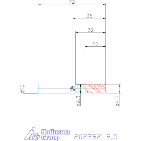 Garant VHM maró 9,5 mm