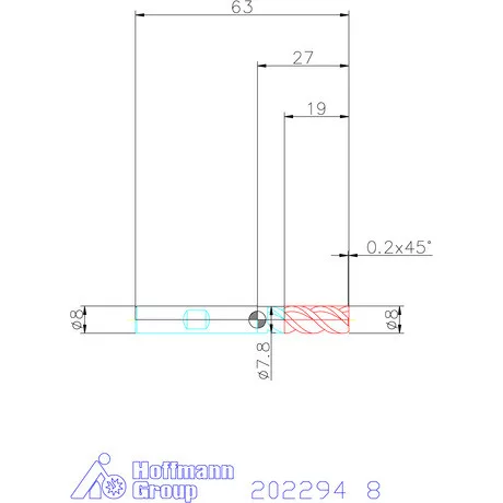 Garant VHM maró 8 mm