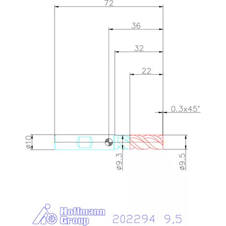 Garant VHM maró 9,5 mm