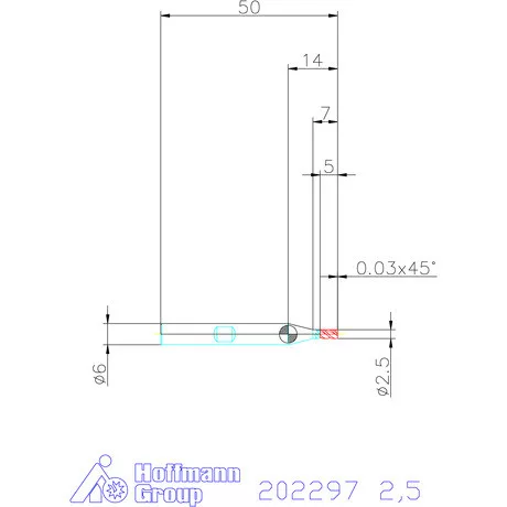 Garant Garant Master Steel VHM mini-maró HPC 2,5 mm