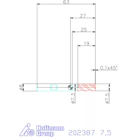 Garant Garant Master INOX VHM maró HPC 7,5 mm