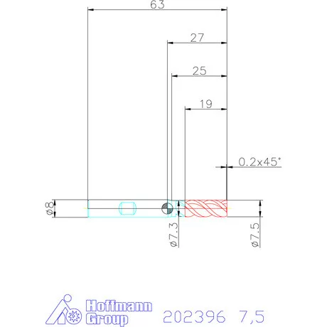 Garant VHM maró MTC 7,5 mm