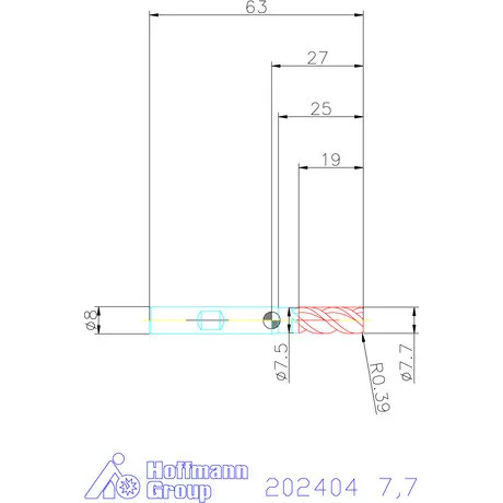 Garant Garant Master Steel PickPocket VHM nagyoló maró HPC 7,7 mm