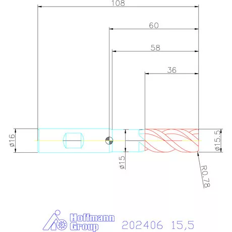 Garant Garant Master Steel PickPocket VHM nagyoló maró HPC 15,5 mm