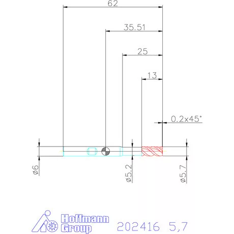 Holex Holex Pro Steel VHM nagyoló maró HPC 5,7 mm