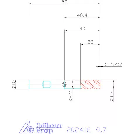 Holex Holex Pro Steel VHM nagyoló maró HPC 9,7 mm