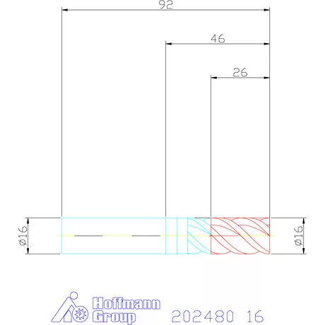 Garant VHM maró DIN 6535 HA 16 mm