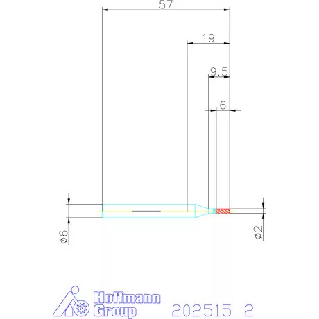 Garant VHM maró 2 mm