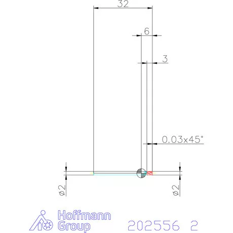 Garant VHM maró 2 mm