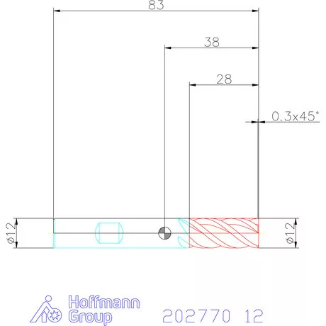 Holex VHM szármaró HPC 12 mm