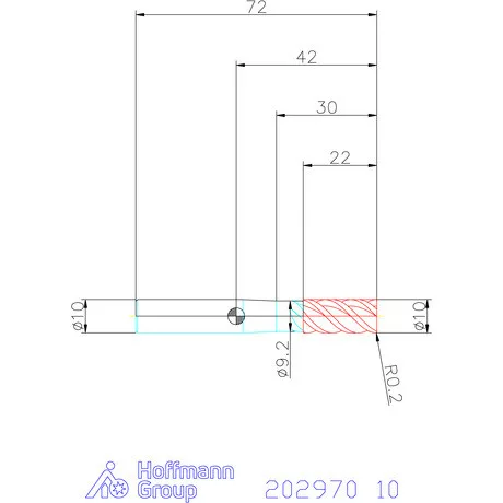 Garant VHM nagyoló maró ISO H55 HPC / TPC 10 mm