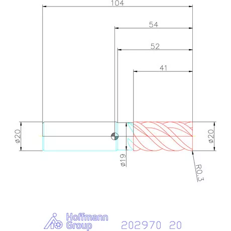 Garant VHM nagyoló maró ISO H55 HPC / TPC 20 mm