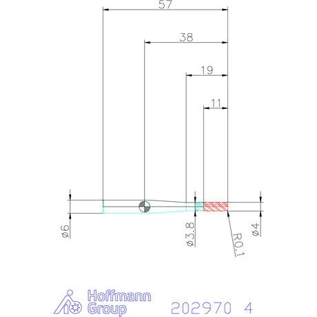 Garant VHM nagyoló maró ISO H55 HPC / TPC 4 mm