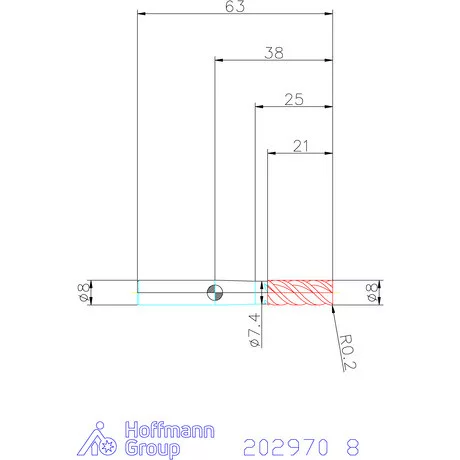 Garant VHM nagyoló maró ISO H55 HPC / TPC 8 mm