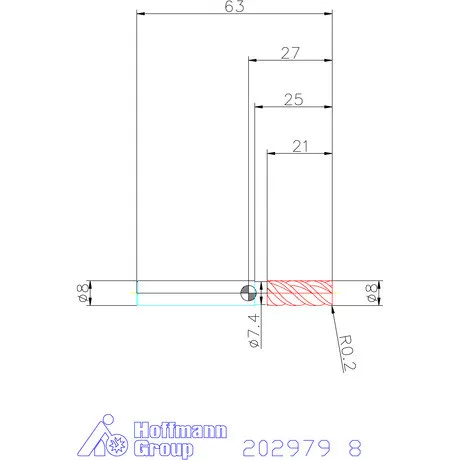 Garant VHM nagyoló maró MTC / TPC 8 mm
