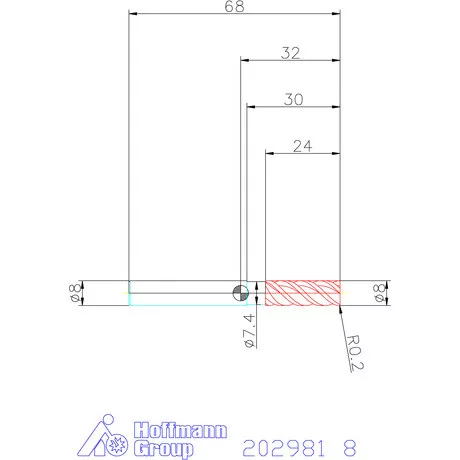 Garant VHM nagyoló maró MTC / TPC 8 mm