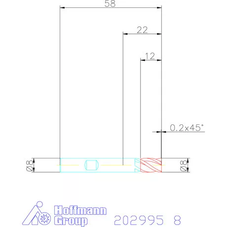 Holex VHM maró HPC 8 mm