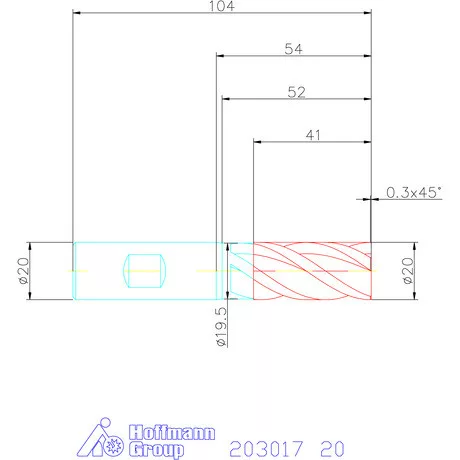 Holex VHM maró belső hűtéssel HPC 20 mm