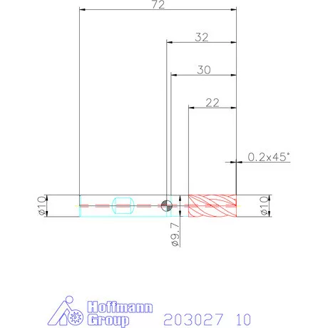 Holex Holex Pro INOX VHM maró belső hűtéssel HPC 10 mm