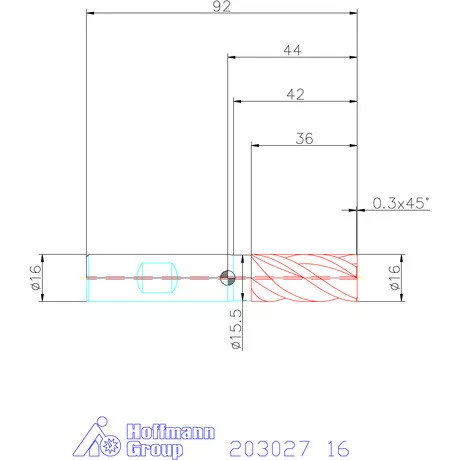 Holex Holex Pro INOX VHM maró belső hűtéssel HPC 16 mm