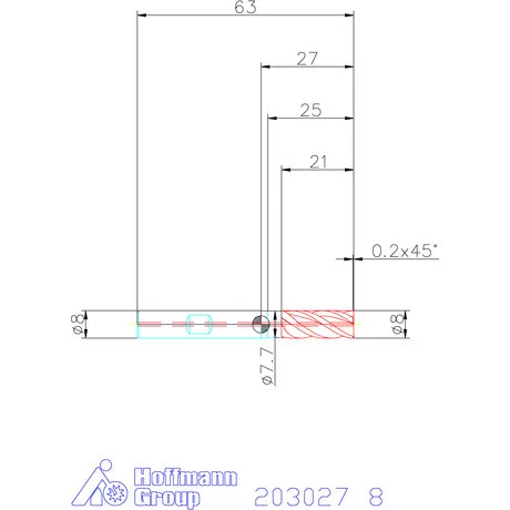 Holex Holex Pro INOX VHM maró belső hűtéssel HPC 8 mm