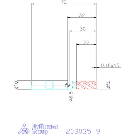 Garant Garant Master Steel VHM nagyoló maró HPC 9 mm