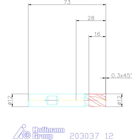 Holex VHM nagyoló maró HPC 12 mm