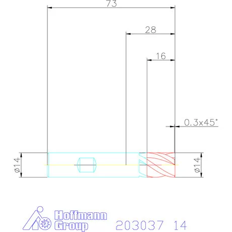 Holex VHM nagyoló maró HPC 14 mm