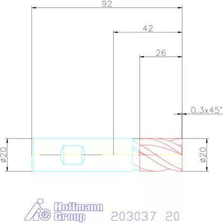 Holex VHM nagyoló maró HPC 20 mm