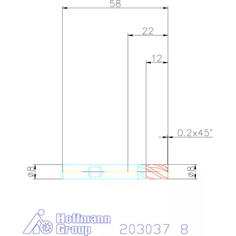 Holex VHM nagyoló maró HPC 8 mm