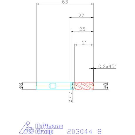Holex VHM nagyoló maró HPC 8 mm