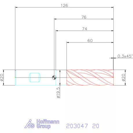 Holex VHM nagyoló maró HPC 20 mm