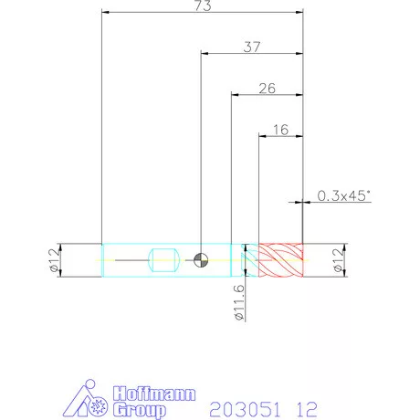 Garant VHM nagyoló maró MTC 12 mm
