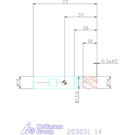 Garant VHM nagyoló maró MTC 14 mm