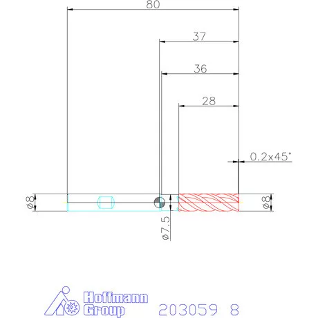 Holex Holex Pro Steel VHM nagyoló maró HPC 8 mm