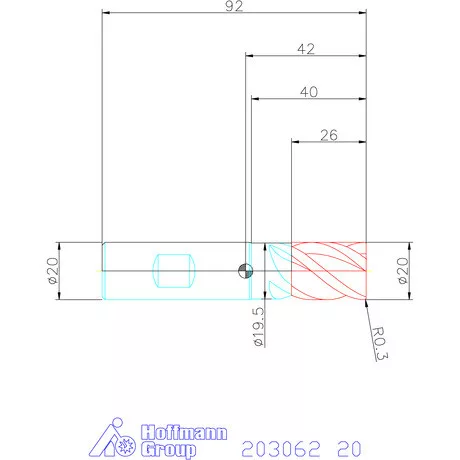 Garant Garant Master UNI VHM szármaró HPC 20 mm